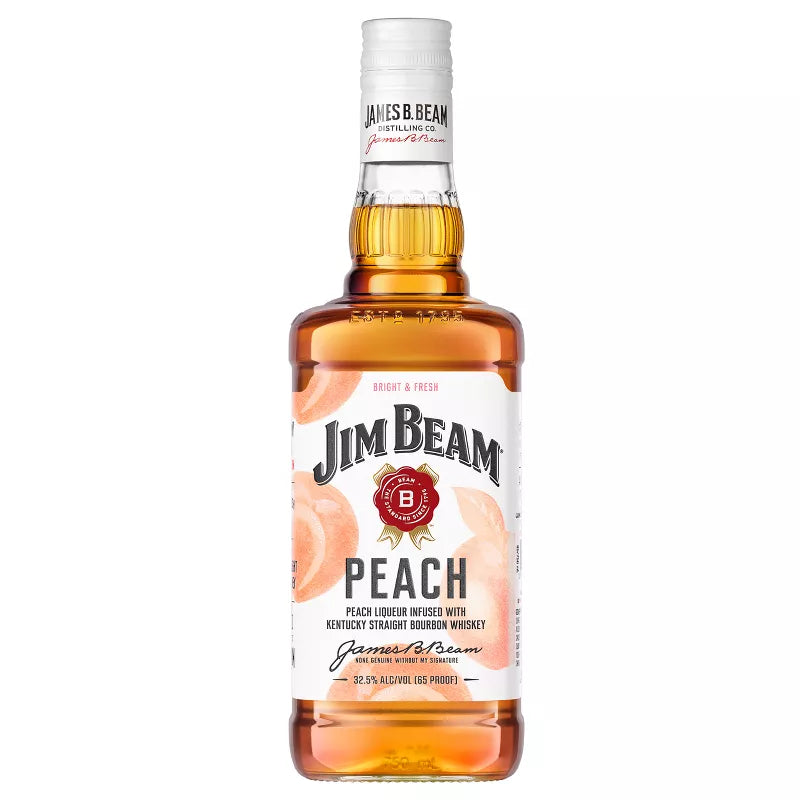 Jim Beam Peach Infused Straight Bourbon Whiskey 750ml