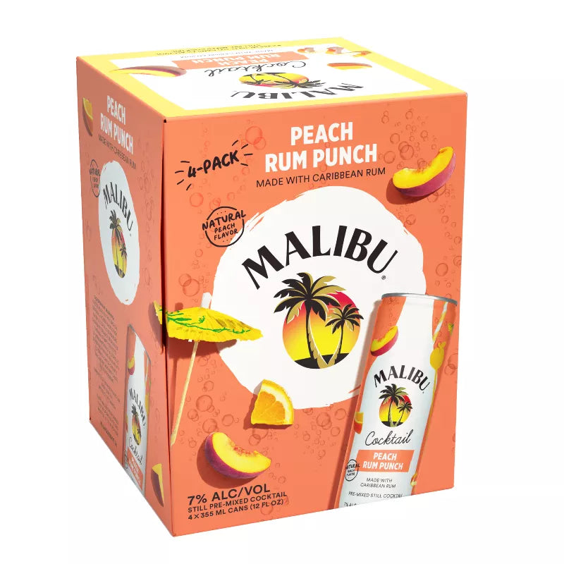 Malibu Peach Rum Punch Cktl 355 Ml