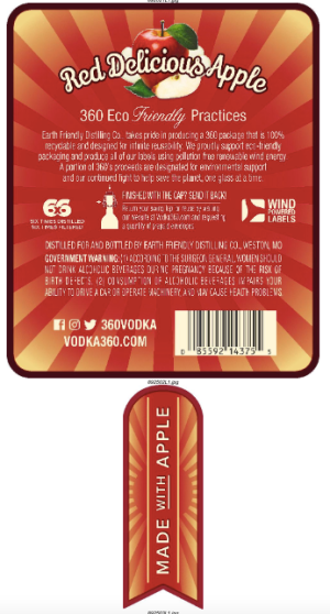 360 Red Delicious Apple Vodka 750ml