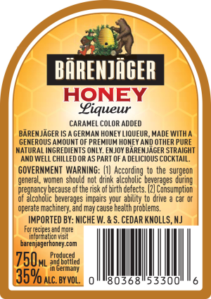 Barenjager Honey Liqueur 750ml